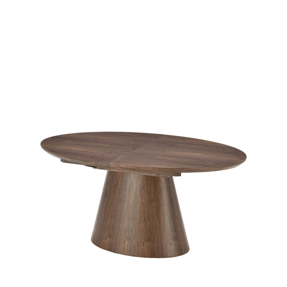 Cami - Oval Extendable Dining Table for 6 to 8 People - Wood - Dark Wood