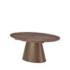 Cami - Oval Extendable Dining Table for 6 to 8 People - Wood - Dark Wood
