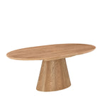 Cami - Mesa de comedor ovalada extensible para 6 a 8 personas - Madera - Madera clara