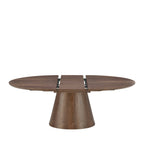 Cami - Oval Extendable Dining Table for 6 to 8 People - Wood - Dark Wood