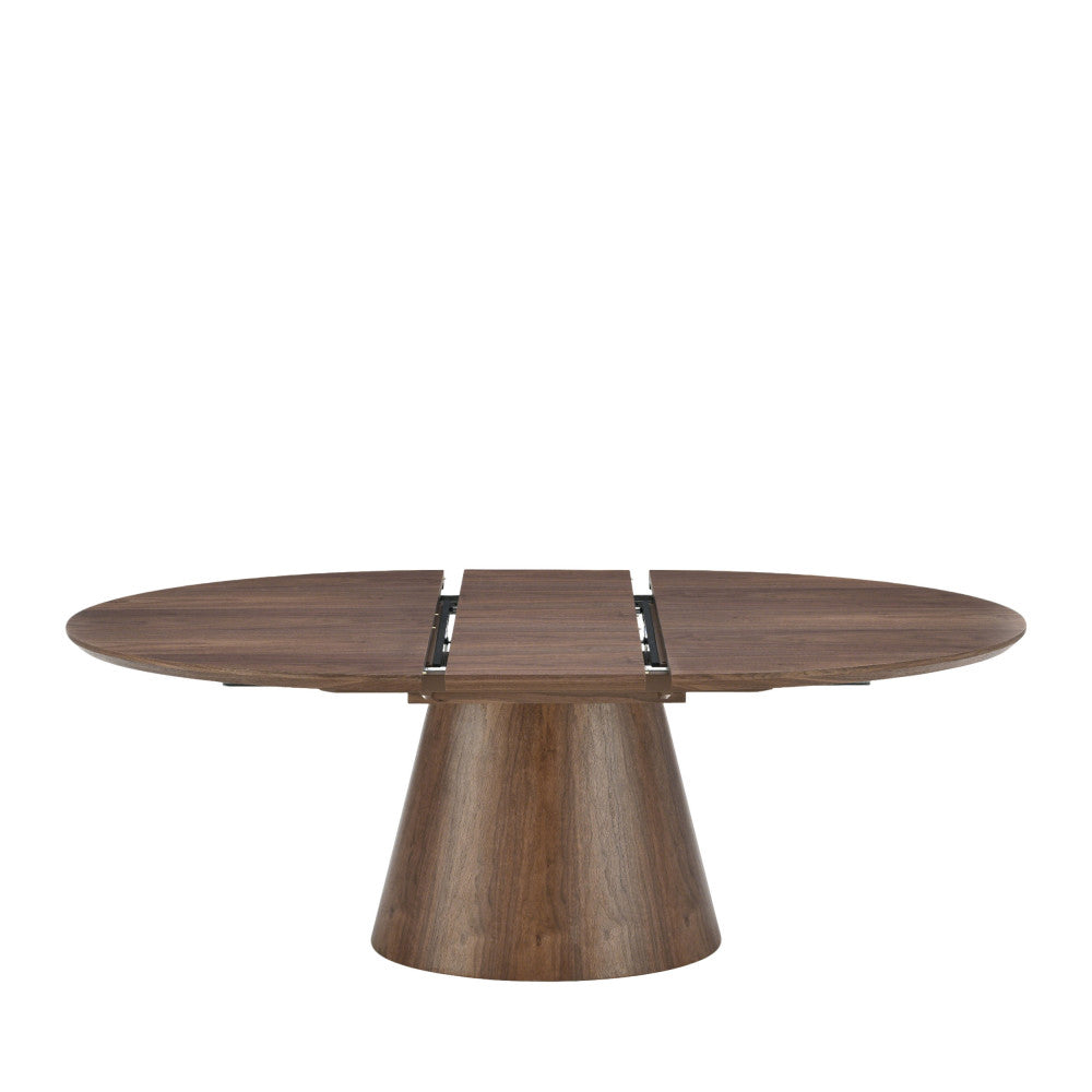 Cami - Oval Extendable Dining Table for 6 to 8 People - Wood - Dark Wood