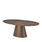 Cami - Oval Extendable Dining Table for 6 to 8 People - Wood - Dark Wood