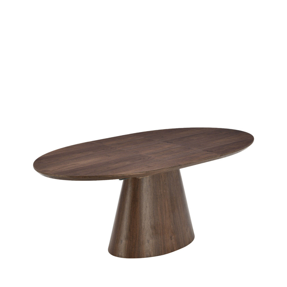 Cami - Oval Extendable Dining Table for 6 to 8 People - Wood - Dark Wood