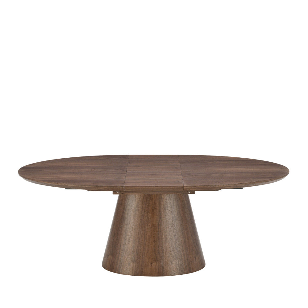 Cami - Oval Extendable Dining Table for 6 to 8 People - Wood - Dark Wood