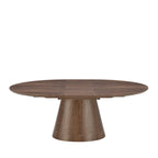 Cami - Oval Extendable Dining Table for 6 to 8 People - Wood - Dark Wood