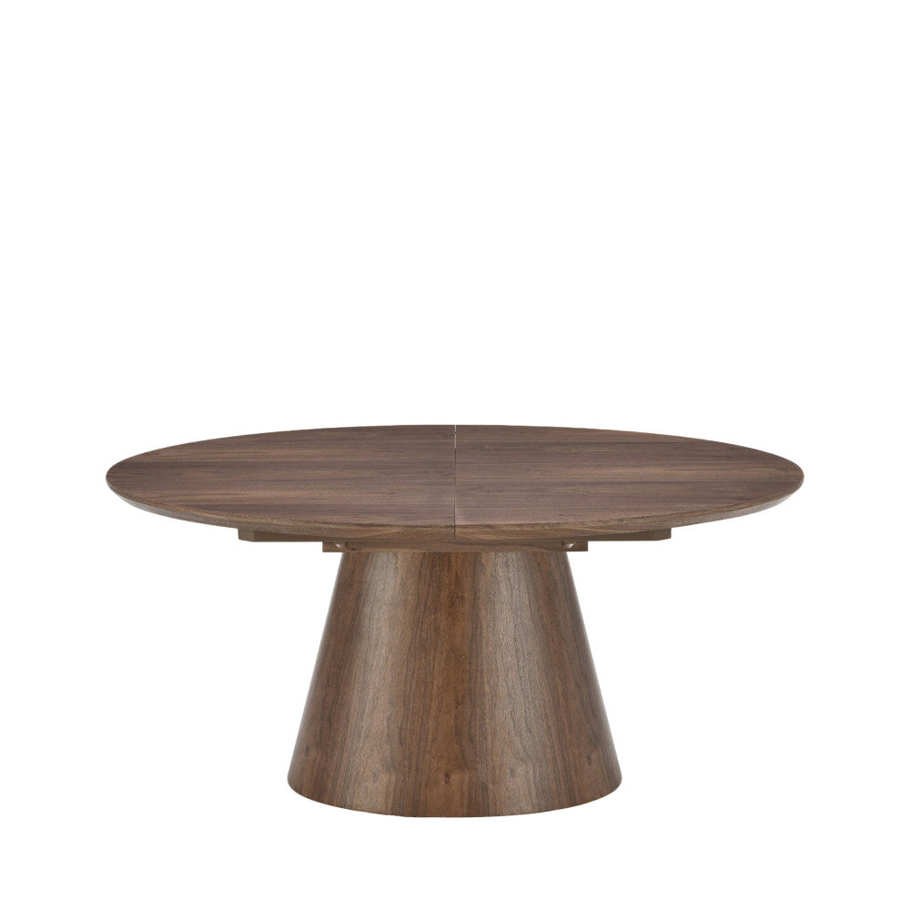 Cami - Oval Extendable Dining Table for 6 to 8 People - Wood - Dark Wood