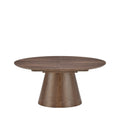 Cami - Oval Extendable Dining Table for 6 to 8 People - Wood - Dark Wood