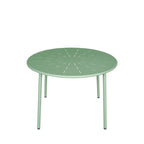 Zola - Round 4-Seater Garden Dining Table - Metal - Green