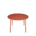 Zola - Round 4-Seater Garden Dining Table - Metal - Terracotta