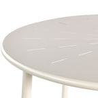 Zola - Round Garden Dining Table for 4 - Metal - Beige