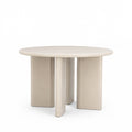 Pyranth - Mesa de comedor redonda para 4 personas - Madera - Beige