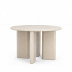 Pyranth - Mesa de comedor redonda para 4 personas - Madera - Beige