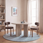 Pyranth - Mesa de comedor redonda para 4 personas - Madera - Beige