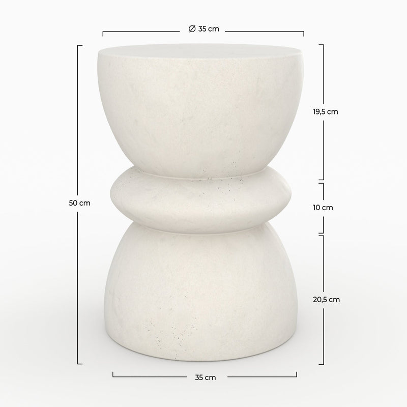 table appoint blanche maupiti beton rdv deco