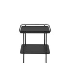 Saranda - Square 2-Tier Side Table - Metal - Black