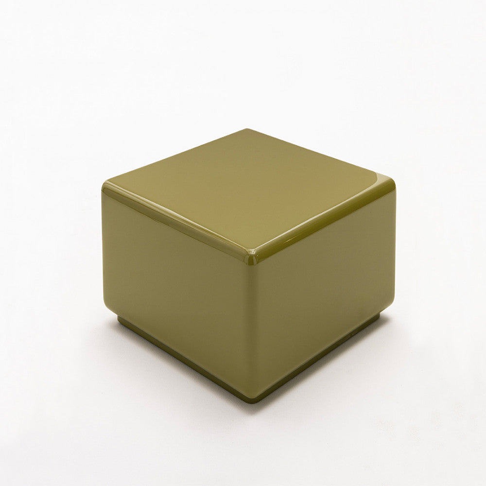Gaia - Mesa auxiliar cuadrada - Lacada - Verde oliva