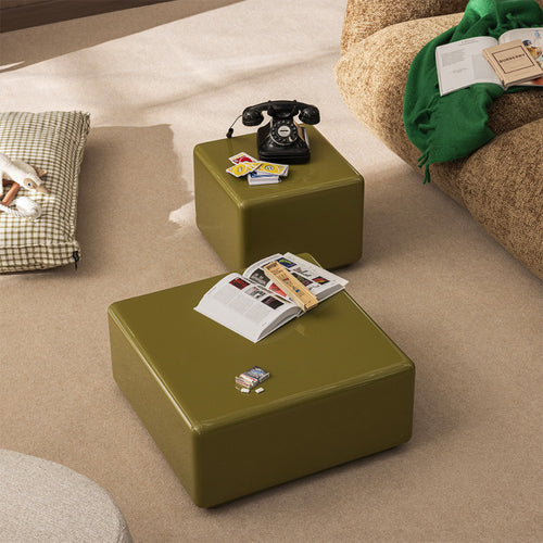 Gaia - Table D'appoint Carréee - Laqué - Vert olive