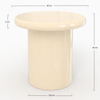 Apoline - White Lacquered Mdf Side Table