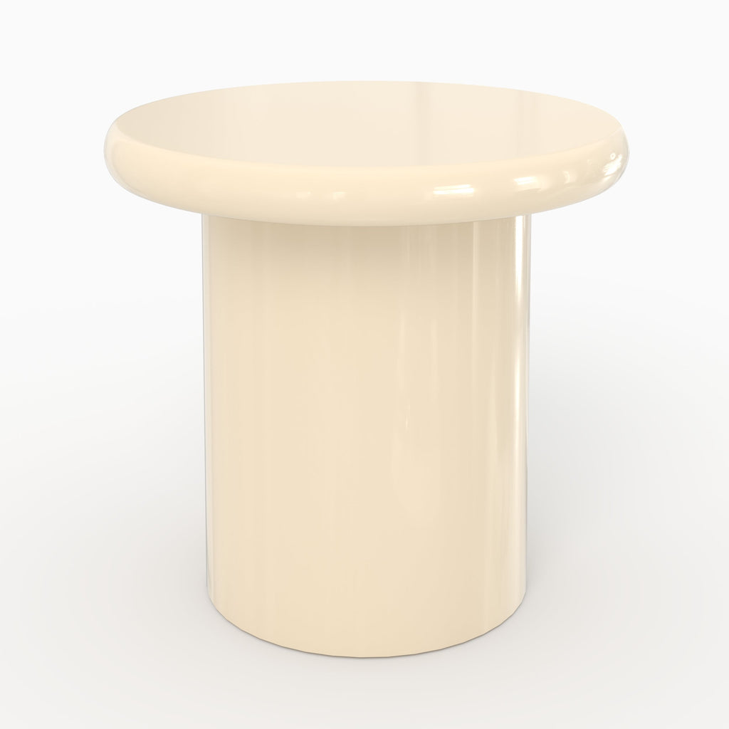 Apoline - White Lacquered Mdf Side Table