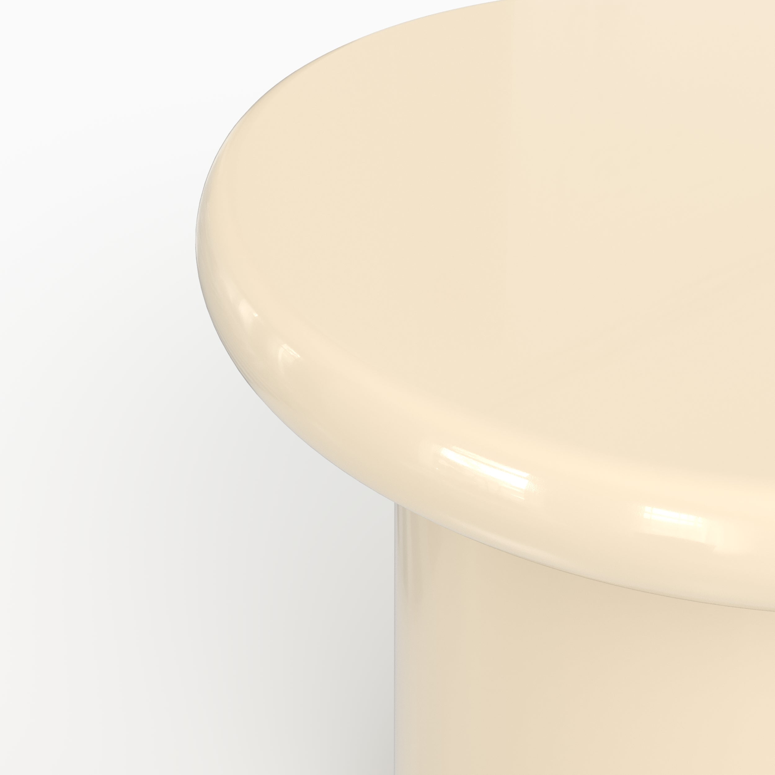 Apoline - White Lacquered Mdf Side Table