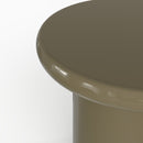 Table d'appoint Apoline laquée vert kaki en MDF, D50 cm