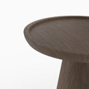 Table d'appoint Côme en placage noyer, D40 cm