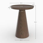 Côme - Table D'Appoint En Placage Noyer