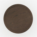 Table d'appoint Côme en placage noyer, D40 cm