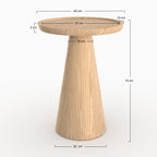 Côme - Side Table In White Oak Veneer