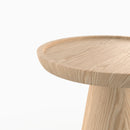 Table d'appoint Côme en placage chène, D40 cm