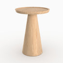 Table d'appoint Côme en placage chène, D40 cm