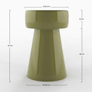 Table d'appoint Athéna en métal vert D30 cm