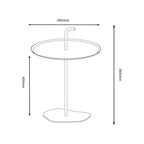 Sivo - Indoor and Outdoor Side Table - Metal - Dark Grey