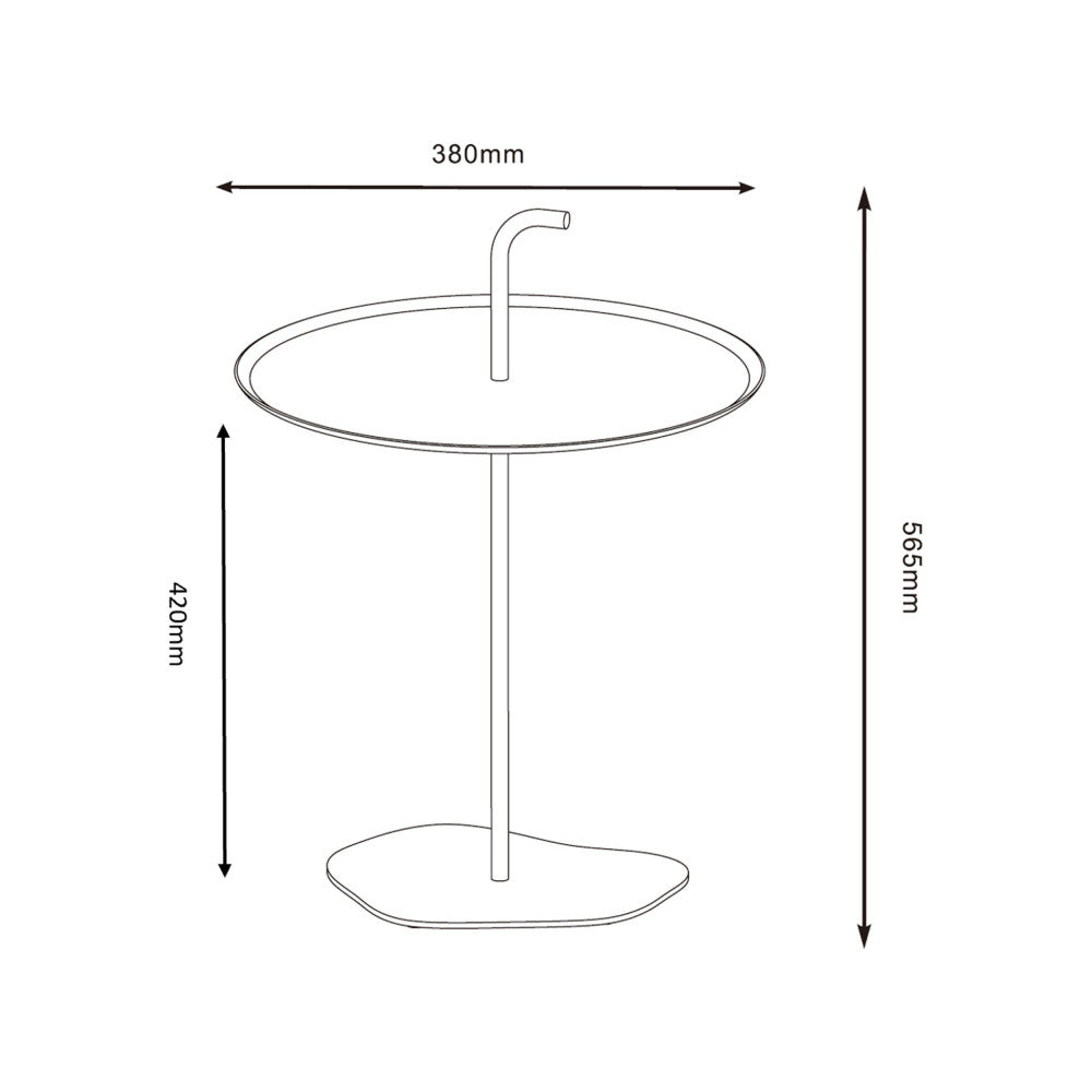 Sivo - Mesa auxiliar de jardín - Metal - Verde