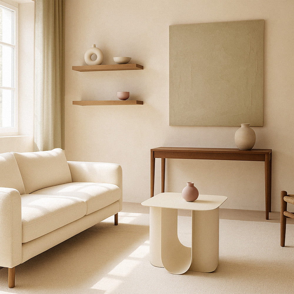 Blum - Table D'appoint - Métal - Beige