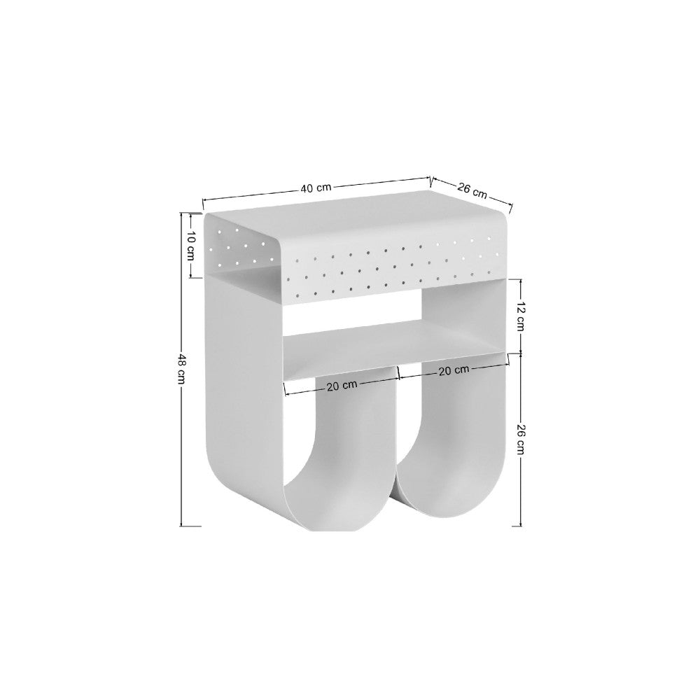 Curl - Side Table - Metal - Beige