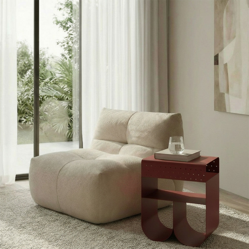 Curl - Side Table - Metal - Bordeaux