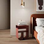 Curl - Side Table - Metal - Bordeaux