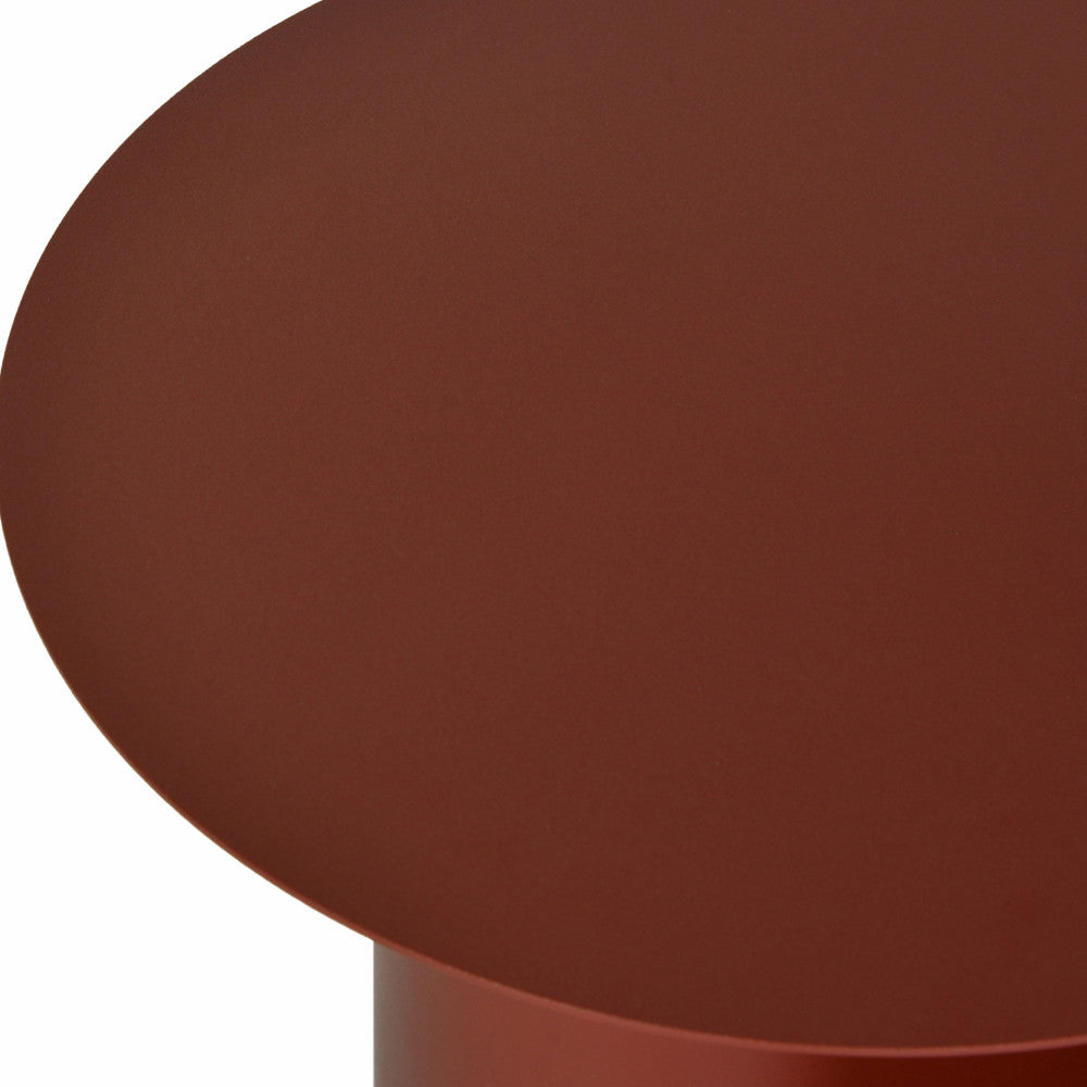 Wave - Side Table - Metal - Burgundy