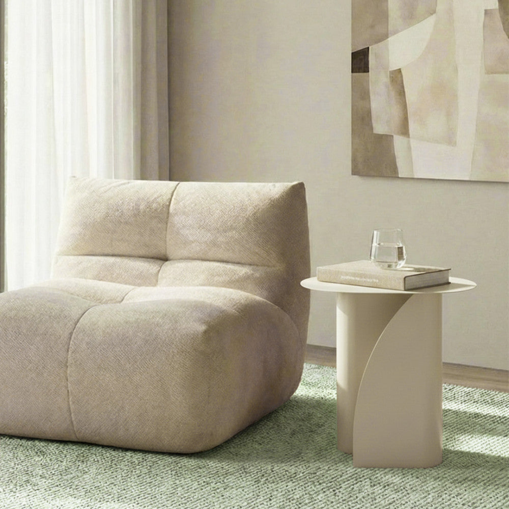 Wave - Side Table - Metal - Beige