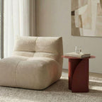 Wave - Side Table - Metal - Burgundy