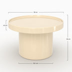 Nora - Table D'Appoint Laquée Blanche En Mdf