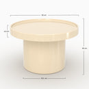 Table d'appoint Nora laquée blanche en MDF, D50 cm