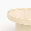 Table d'appoint Nora laquée blanche en MDF, D50 cm