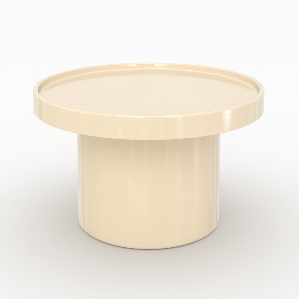 Nora - Table D'Appoint Laquée Blanche En Mdf