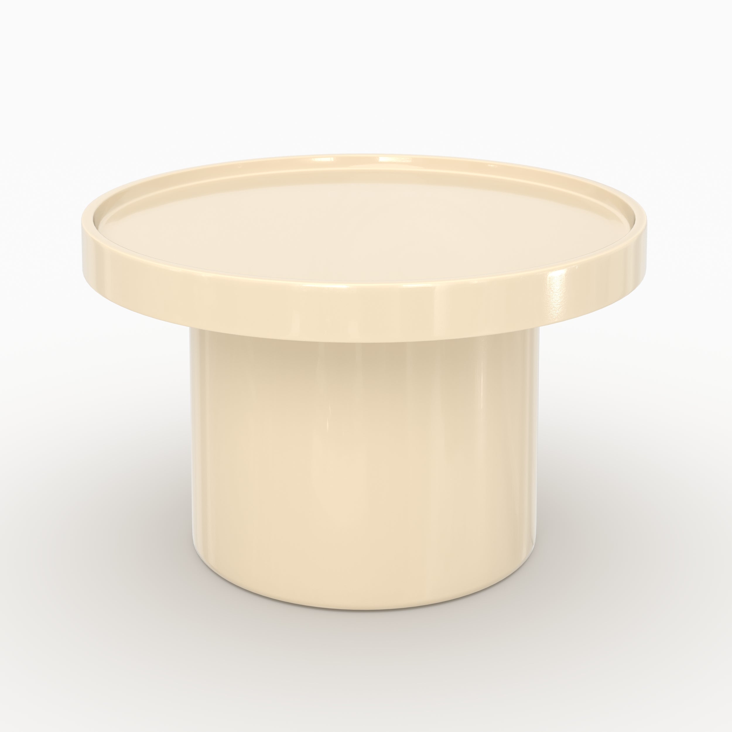 Nora - Table D'Appoint Laquée Blanche En Mdf