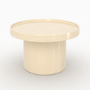 Table d'appoint Nora laquée blanche en MDF, D50 cm