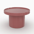 Table d'appoint Nora laquée rouge framboise en MDF, D50 cm