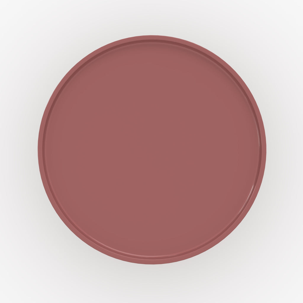 Nora - Mesa auxiliar de Mdf lacado rojo frambuesa