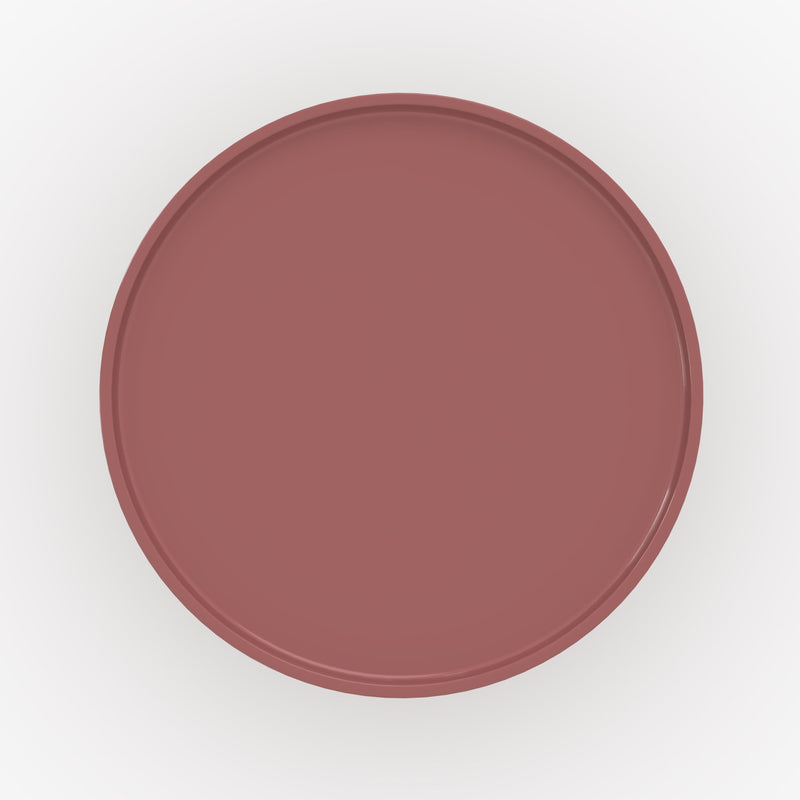 Table d'appoint Nora laquée rouge framboise en MDF, D50 cm